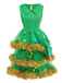 Green 1950s Christmas Tree Tiered Dress Set - vintage dress, retro fashion, rockabilly