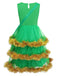 Green 1950s Christmas Tree Tiered Dress Set - vintage dress, retro fashion, rockabilly