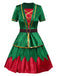 Green 1950s Christmas Tree Top & Skirt, vintage skirt, retro style - perfect for women who love vintage and retro fashion