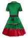 Green 1950s Christmas Tree Top & Skirt, vintage skirt, retro style - perfect for women who love vintage and retro fashion