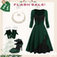 She slips into this Green 1950s Lace Patchwork Swing Dress and suddenly it's a 1950s daydream