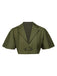 Green 1950s Lapel Solid Cropped Cape - vintage fashion, retro style