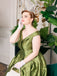 Green 1950s Off-Shoulder Vintage Dress — vintage elegance for the modern woman
