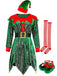 Green 1950s Sequin Christmas Elf Costume Set - vintage fashion, retro style