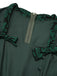 Green 1950s Solid Bow Square Collar Dress, vintage dress, retro fashion, rockabilly, pin-up fashion - perfect for women who love vintage and retro fashion