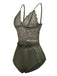Green 1950s Solid Lace & Satin Pajama Set - vintage fashion, retro style