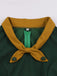 This Green 1950s Tie Neck Contrast Patchwork Dress wraps her in 1950s elegance, one twirl at a time