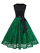 Green 1950s Vintage Floral Swing Dress, vintage dress, retro fashion, rockabilly, pin-up fashion - perfect for women who love vintage and retro fashion
