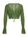 This Green 1960s Cutout Strappy Crochet Cover-Up whispers 1960s secrets to those who notice