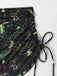 Green 1960s Print Mesh Vintage Slim Bikini Set 6