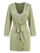 Green 1960s Lace Slit Nightgown & Robe, vintage fashion, retro style - perfect for women who love vintage and retro fashion