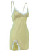 Green 1960s Lace Slit Nightgown & Robe, vintage fashion, retro style - perfect for women who love vintage and retro fashion