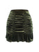 Green 1960s Solid Wrinkles Velvet Skirt, vintage skirt, retro style - perfect for women who love vintage and retro fashion