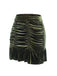 Green 1960s Solid Wrinkles Velvet Skirt, vintage skirt, retro style - perfect for women who love vintage and retro fashion