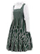 Green 1960s Wicked Irregular Stripes Patchwork Dress: where 1960s romance meets her modern spirit