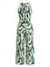 Green 1950s Floral Halter Vintage Jumpsuit 2