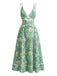 Green-1970s-Boho-Paisley-Floral-Cutout-Backless-Midi-Dress, vintage, retro, dress