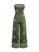 Green 1970s Wide-Legs Bohemian Bandeau Jumpsuit: timeless 1970s elegance she makes her own
