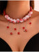 Halloween Blood Drop Beaded Tassel Necklace - vintage fashion, retro style