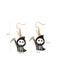 Halloween Cartoon Black Grim Reaper Earrings, vintage fashion, retro style - perfect for women who love vintage and retro fashion