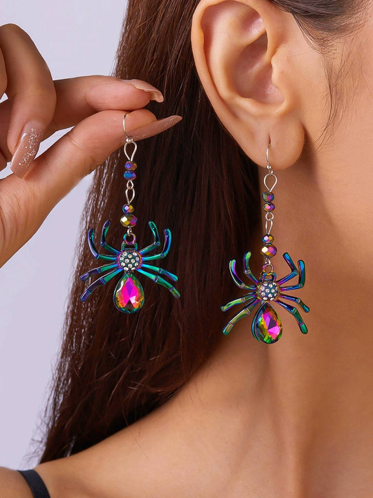 Halloween Colorful Spider Earrings - vintage fashion, retro style