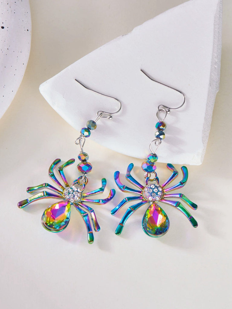 Halloween Colorful Spider Earrings - vintage fashion, retro style