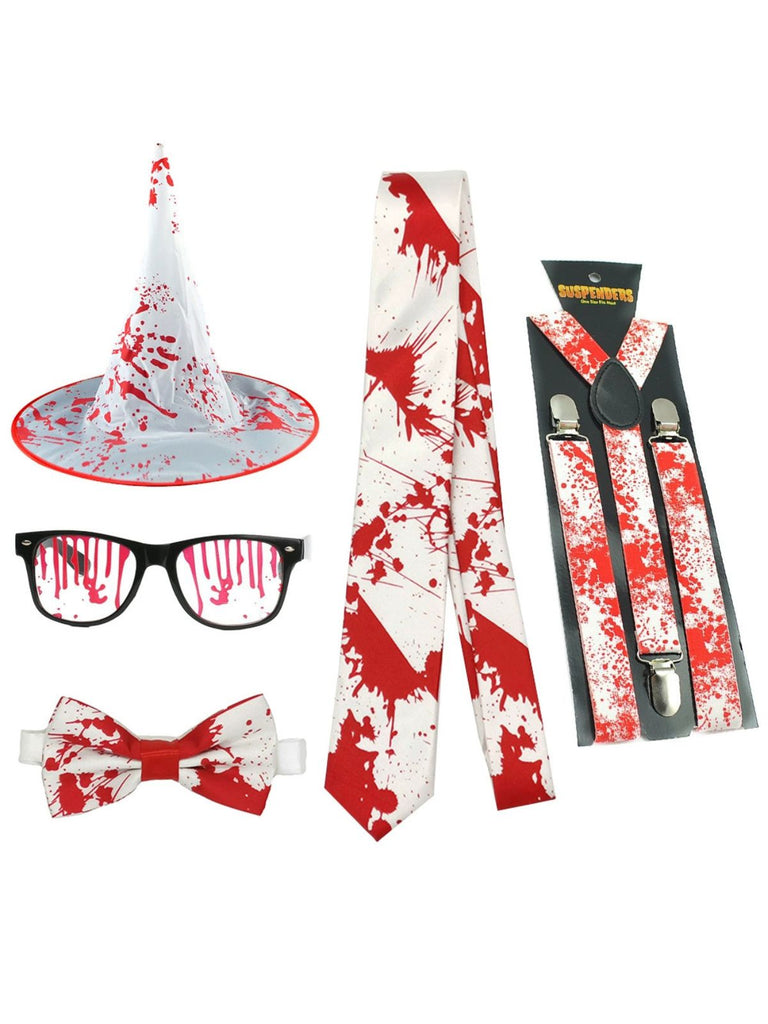 Halloween Costume Party Blood Drop Socks & Gloves Set - vintage fashion, retro style