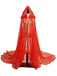 Halloween Foil Hooded Long Train Cape - vintage fashion, retro style