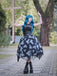 She slips into this Halloween Gothic Steampunk Lace Dress and suddenly it's a vintage daydream