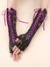 Halloween Punk Party Lace-Up Half Finger Gloves, vintage fashion, retro style - perfect for women who love vintage and retro fashion