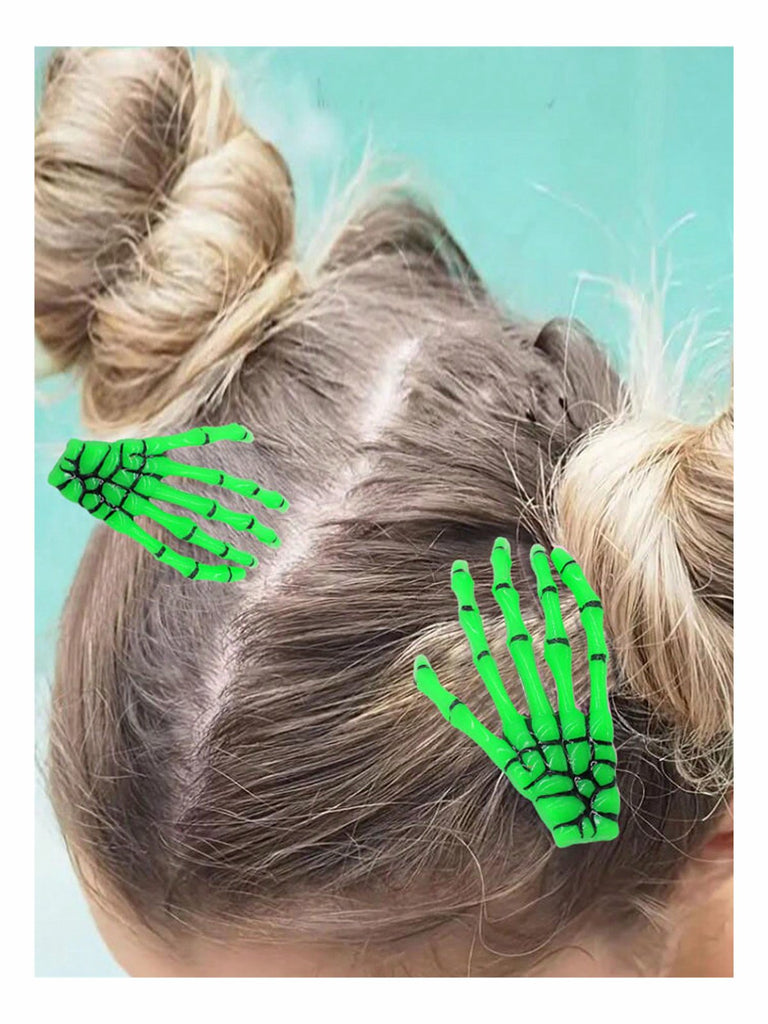 Halloween Skeleton Hand Hair Clip - vintage fashion, retro style