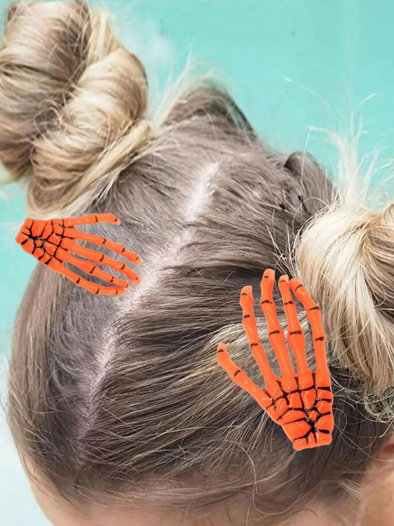 Halloween Skeleton Hand Hair Clip - vintage fashion, retro style