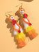 Halloween Skull Rose Tassel Earrings - vintage fashion, retro style