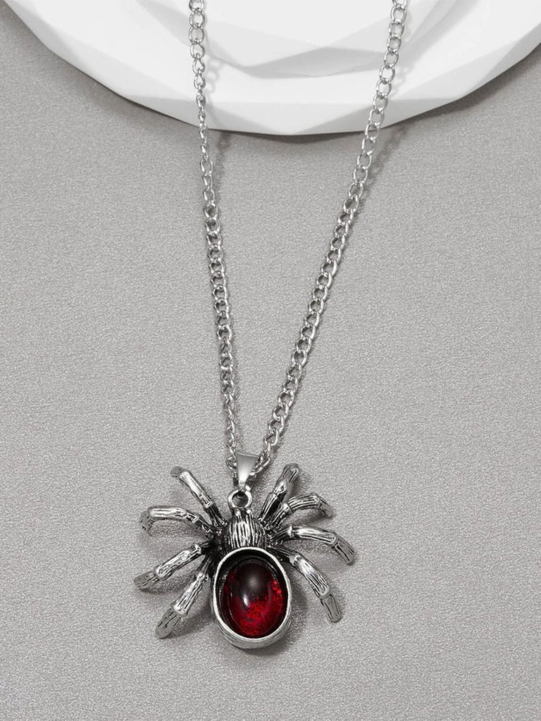 Halloween Spider Blood Drop Pendant Necklace, vintage fashion, retro style - perfect for women who love vintage and retro fashion