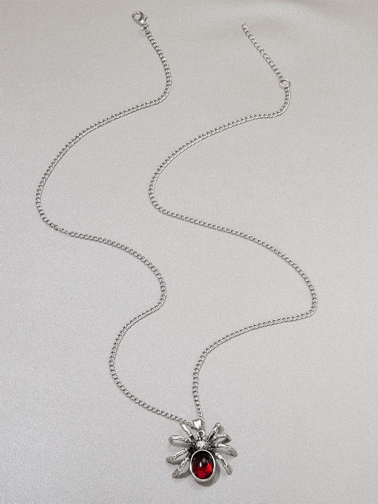 Halloween Spider Blood Drop Pendant Necklace, vintage fashion, retro style - perfect for women who love vintage and retro fashion