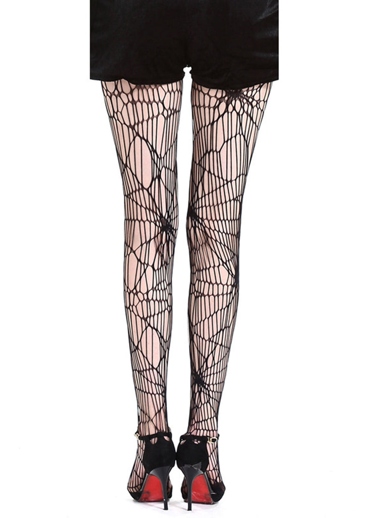 Halloween Spider Web Pantyhose: vintage power dressing, reimagined