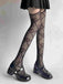 Heart Pattern Thigh High Fishnet Stockings - vintage fashion, retro style