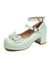 Heart Pearl Bow Mary Jane Heels - vintage shoes, retro heels