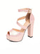 Vintage Valentine's Day PU Leather Chunky High Heels - vintage shoes, retro heels