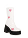 Hollow Hearts Leather Chunky Platform Boots - vintage fashion, retro style