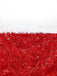 Red 1970s Christmas Sequined Off-Shoulder Plush Trim Dress
