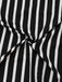 Black & White 1930s Striped High Rise Long Skirt