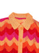 2PCS Multicolor 1970s Knit Cardigan & High-Waist Skirt