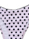 Pink 1950s Halter Polka Dot Bow Tankini Set
