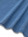 Blue 1940s V-Neck Knot Cuff Denim Dress