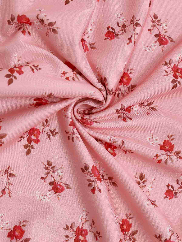 Multicolor 1930s Quilt Floral Print Ruffled Strap Dress