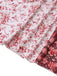 Multicolor 1930s Quilt Floral Print Ruffled Strap Dress