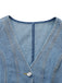 1970s V-Neck Denim Cropped Vest