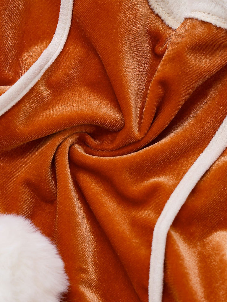 1980s Flannelette Pom Pom Gingerbread Man Dress