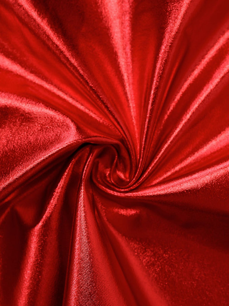 1970s Solid Disco Metallic Pleated Skirt